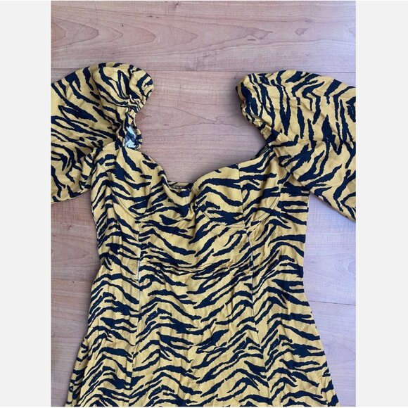Reformation Kopa Tigress Mini Dress Animal Print Womens 8 - Picture 4 of 8
